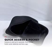 Túi đựng trong máy ảnh bằng neoprene dày, bao bảo vệ máy ảnh DSLR chống sốc, lót mềm có túi trước - Xem 10
