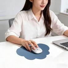Mini Cloud Shape Office PU Leather Mouse Pad Business Travel Laptop Circle Mousepad Small Stitched Edge Mat Computer Game Table Mats Waterproof Anti-Slip Gaming Esports User Portable Keyboard Desk Mat - View 9