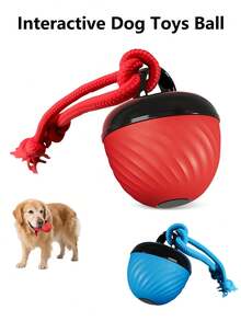 Auto-Play Smart Dog Ball: Interactive Chew Proof Toy W/ 3 Modes, Motion Activated - Solves Boredom, Fun For Teething Puppies & Dogs - Multicolor - View 2