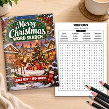 Kids Puzzle Books, Christmas Gift Ideas, Christmas Word Search Puzzle Book, Hidden Word Games For Winter Break, Travel And Cozy Evenings, Enjoy Screen-Free Entertainment And Festive Puzzle Time, A Holiday Gift For Young Word Hunters - Children's Riddle Book - View 5