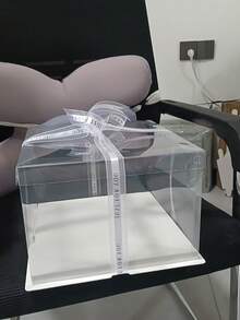 White Transparent Birthday Gift Box Party Gift Packaging Box, Thickened PET Material Single/Double/Triple Layer Gift Storage Box (With Random Ribbon), Floral Bouquet, Collectible Dust-Proof Display, 18th Birthday Gift For Men - White - View 28