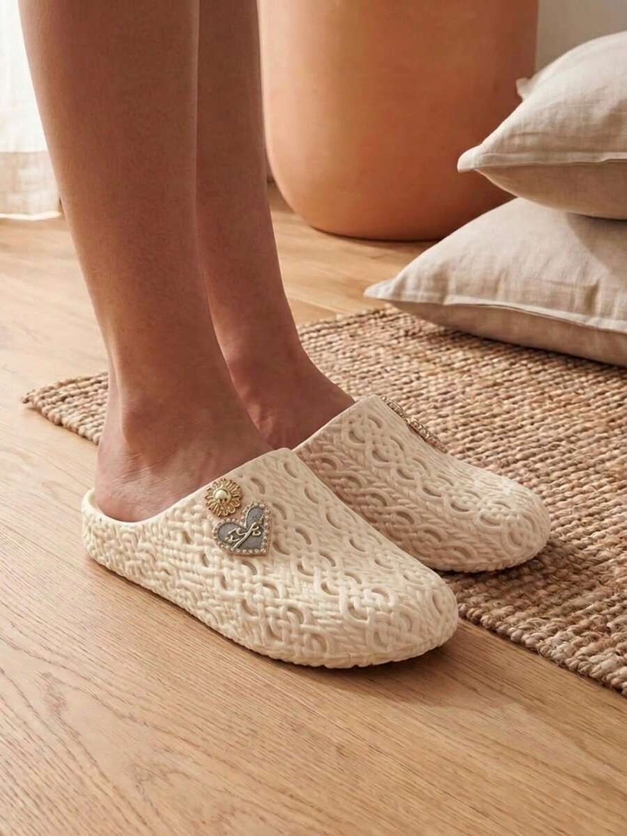 Women Slides - Beige - View 1