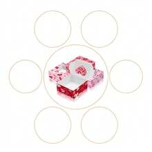 4pcs Mother's Day Heart-Shaped Window Gift Boxes 6x6x3 Inches Red & Pink Dual-Color With Window, Gift Boxes For Women Valentine's Day Party Favors - Multicolor - View 5