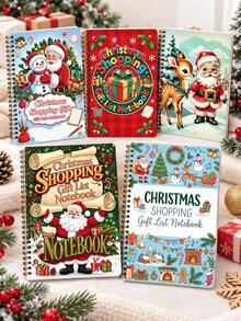 Christmas Gift Card Book For Her, Holiday Gift Card Storage Book With Slots,Santa Claus Theme Spiral Notebook, Holiday Greeting Card Collection Album,Cute Pink Christmas Gift Card Holder, Christmas Gift For Wife, Girlfriend, Mom - Multicolor - View 1