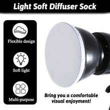 1pc Soft White Diffusion Cloth For 7 Inch 180mm Standard Studio Photography With Flash Effect - Multi-color - View 7