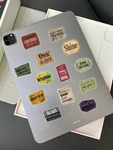 53Pcs Aesthetic Retro Positive Quote PET Stickers, Waterproof Inspirational Saying Decals, Journaling Scrapbook Sticker Set For Water Bottles Laptops Phone Cases Teens Adults - Inspirational Quotes - View 8