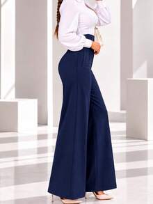 Women Suit Pants - Navy Blue - View 3