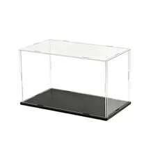 1 Piece Clear Acrylic Display Case, Multiple Sizes, Plastic Assembly Dustproof Display Box With Matte Black Base, For Action Figures Collectibles Souvenirs Statues Models - Transparent - View 10