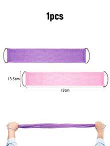 1pc African Exfoliating Mesh Sponge, African Bath Back Scrub Cloth With Drawstring, Shower Mesh Body Scrub Cloth With Rope Handle, African Exfoliating Net, Unisex Long Bath Sponge For Smoother And Cleaner Skin, Multi-Functional Exfoliating Facial Towel, Elastic Back Scrub Towel, Suitable For Showering, Cleaning And Massaging - Unisex - Multicolor - View 4
