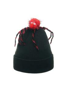 Unisex Embroidered Spider Knit Beanie, Autumn/Winter Y2K Street Hip-Hop Style Casual Beanie, Suitable For Halloween, Thanksgiving And Daily Wear - A - View 2