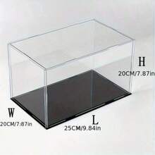 1pc Transparent Acrylic Display Box, Multiple Sizes, Plastic Assembly Dust-Proof Display Box With Matte Black Base, Suitable For Action Figures, Collectibles, Souvenirs, Statues, Models - A - View 10