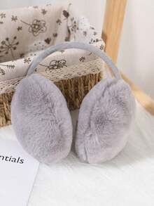 Winter Warm Plush Earmuffs, Faux Rabbit Fur Ear Protectors, Back-Wearing Style, Korean Version, Cold-Proof Boy's - A - View 9