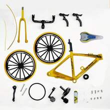 1:8 Alloy DIY Assembly Drop Bar Road Bicycle Model, Detachable Mini Bike, Handmade Assembly Car Model Ornament Toy - Multicolor - View 8