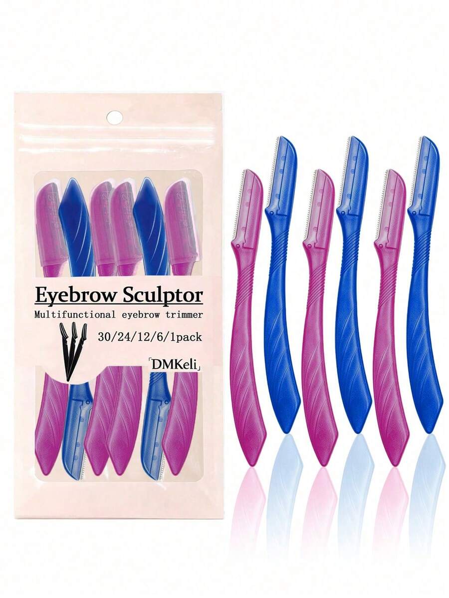 Women's Facial Moisturizing Smooth Shaver, Eyebrow Trimmer, 3-In-1 Facial Hair Removal Tool, Removes Fine Fuzz, Facial Exfoliating Razor, Women's Grooming Tool, Eyebrow Shaping Tool, Includes Precision Cap For Eyebrow Trimming, Suitable For Daily Use Or Travel - Multicolor - View 1