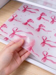4 Reusable Refrigerator Pads - Bow Print, Drawer Lining, Moisture-Proof Pad, EVA Material Suitable For Refrigerator And Kitchen Decoration (Non Self-Adhesive), Kitchen Essentials/Tools/Supplies/Accessories, Christmas, Kitchen Accessories - Bow Pattern - View 10