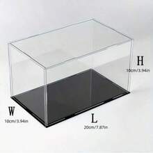 1pc Transparent Acrylic Display Box, Multiple Sizes, Plastic Assembly Dust-Proof Display Box With Matte Black Base, Suitable For Action Figures, Collectibles, Souvenirs, Statues, Models - A - View 30