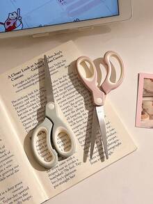 1pc 6.5 Inch (16.5cm) Multi-Purpose Stainless Steel Scissors, Suitable For School, Office And Home, Durable And Portable, Multi-Function Craft And Paper Cutting Tool, Comfortable Handle - Single Piece - View 4