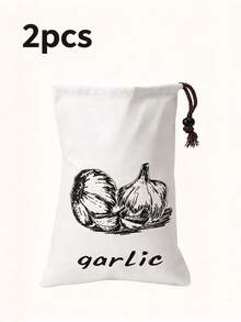 2pcs Reusable Onion Potato Garlic Vegetable Storage Bags, Vegetable Freshness Bags With Drawstring Closure Design, Keep Vegetables Fresh (Non-Food Contact) - Multicolor - View 12