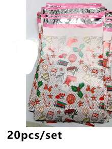 Super Strong PE Material Self-Sealing Thickened Christmas Print Plastic Courier Bags, Multiple Sizes, Suitable For Holiday Peak Season Shipping, Thanksgiving Promotion Packaging, New Year Gift Mailing - A - View 17