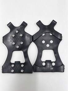 1 Pair Winter Anti-Slip Rubber Shoe Spikes, With 10-Tooth Ice Cleats, Suitable For Ice And Snow Surfaces, Black, Easy To Install, Outdoor Safety, Winter Grip, Ice Surface Anti-Slip Spikes, Simple Installation, Anti-Slip Material, High Friction Rubber Shoe Spikes - Multicolor - View 9
