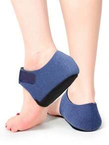 1 Pair Unisex Sports Shock-Absorbing Hook-And-Loop Heel Pad Breathable Sweat-Absorbing Arch Support Insoles - Multicolor - View 2