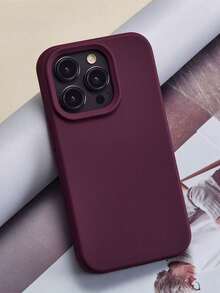 溝槽按鈕高品質液態矽膠手機殼，適用於 iPhone 18 Pro Max 17 16 15 14 13 12 11 Pro Max，柔軟蠟感觸感親膚 - 櫻桃紅 - 查看 9