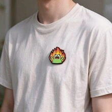 Funny Screaming Frog Enamel Pin, Cute Green Frog Surrounded By Fire Lapel Badge, Cartoon Meme Brooch For Backpack Jacket Hat, Fun Gift For Friends - Multicolor - View 8