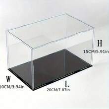 1pc Transparent Acrylic Display Box, Multiple Sizes, Plastic Assembly Dust-Proof Display Box With Matte Black Base, Suitable For Action Figures, Collectibles, Souvenirs, Statues, Models - A - View 17