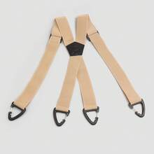1pc Solid Color Elastic Strap Suspenders 4-Clip All Season Men's - A - View 16