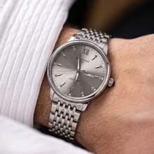 1pc Men's Mechanical Style Transparent Case Back Business Fashion Highly Attractive Wristwatch - Silver - View 1