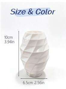 Angular Rhombus Design With Built-In Light And Shadow Texture, Mini Size Suitable For Office Desk. Can Be Used For Fresh Flowers, Dried Flowers, And Water-Cultivated Flowers, Nordic Minimalist Style, Adding Exquisite Beauty To The Dull Office Space - Multicolor - View 11