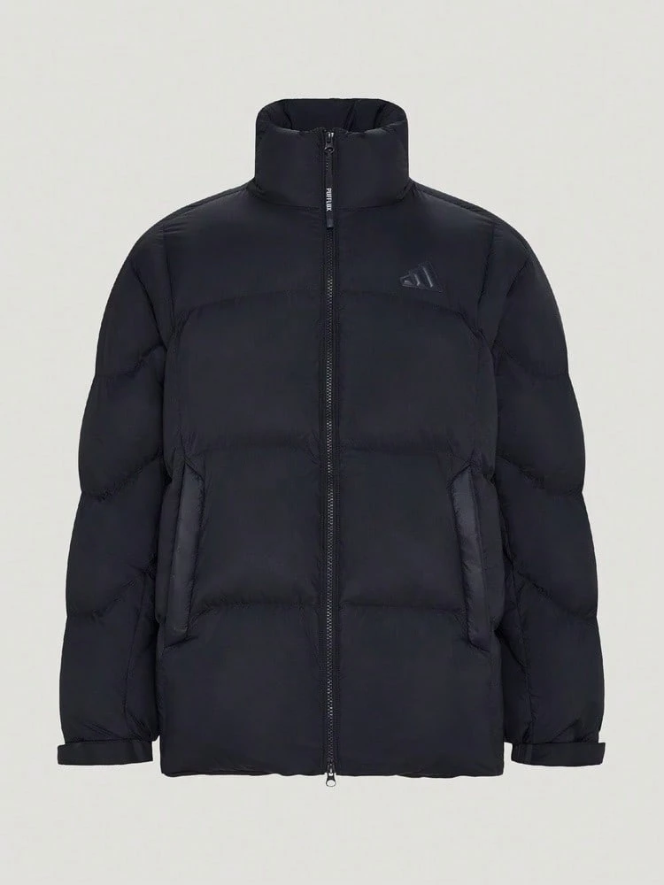 Adidas Men's PL SUP LW D J Thick Down Jacket Short KW4696 - Black - View 1
