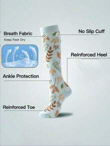 3 Pairs Pack Sports Compression Socks Women Jump Rope Running Calf Socks Men Elastic Over-The-Calf Compression Socks - Multicolor - View 8