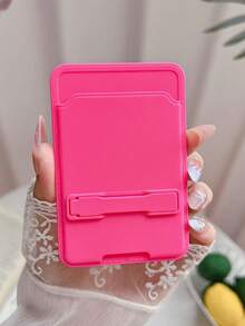 1pc Multifunctional Adhesive Phone Card Holder Stand, Self-Adhesive Back Card Sleeve, Portable Card Storage, Slouchy Desktop Phone Support Stand, Multiple Colors Available - Multicolor - View 16