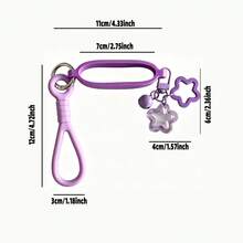 1pc Silicone Water Bottle Strap With Silicone Ring, Cute Double Star Bell Charms, Portable Single Loop Bottle Handle Holder, Decorative Water Bottle Accessories For School, Travel And Daily Use - Multicolor - View 6