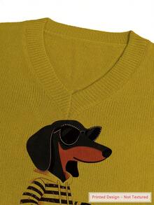 ASHKATIA Women's Sweater, Autumn And Winter Plus Size Clothing, Cute Puppy Print - Multicolor - View 8