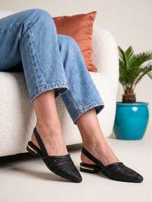 Women Flats - NEGRO-bEIGE - View 4