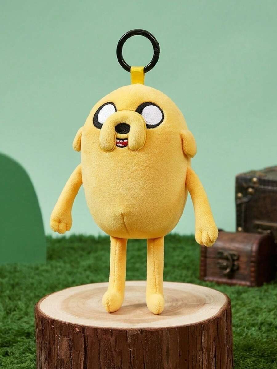 ADVENTURE TIME X Joivida A Co-Branded 3D Plush Bag Charm, Classic Design, Perfect For Decorating Bags, Schoolbags And More, Suitable For All Ages - Yellow - View 1