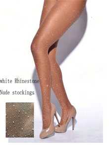 1/2Pairs Women's Fashion Fishnet Rhinestone Tights, Suitable For Matching With Dresses - Multicolor - View 4