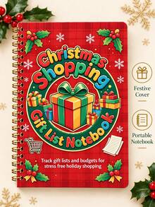 Christmas Gift Card Book For Her, Holiday Gift Card Storage Book With Slots,Santa Claus Theme Spiral Notebook, Holiday Greeting Card Collection Album,Cute Pink Christmas Gift Card Holder, Christmas Gift For Wife, Girlfriend, Mom - Multicolor - View 5