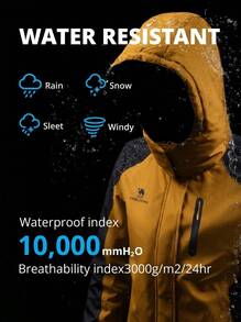CAMEL CROWN Women's Ski Jacket Waterproof Windproof Fleece Lined Winter Coat Detachable Hood Outdoor Snow Jacket - Sunflower/ Brown - View 6