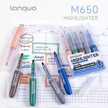 Languo 20 Colors/5 Colors Glitter Highlighter Pens, Fluorescent Pens, Oblique Drawing Pens, Suitable For Painting, Doodling, Journaling And Highlighting - Set - View 3