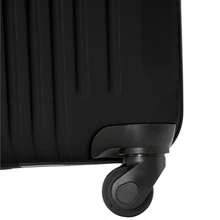 W WINGS حقيبة سفر WINGS KESTREL ذات هيكل صلب من مادة ABS+ مع 4 عجلات دوارة 360° وقفل رقمي ومقبض تلسكوبي – مقاس كابينة، متوسطة، كبيرة - رمادي غامق - مشاهدة 5