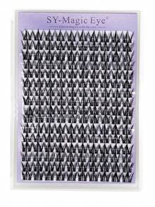 DIY Individual Lashes,16 Rows, Golden / Pink / Silver Glitter Mixed False Eyelashes, Individual Eyelashes, False Eyelashes, Natural Soft High Quality, Suitable For Professional Eyelash Salons, Halloween, Christmas, DIY Eye Makeup - View 12