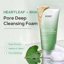 KOEC Double Cleansing Duo For Facial Cleansing, Heartleaf Pore Control Cleansing Oil & Quercetinol Deep Cleansing Foam, For Makeup Remove & Wash, Blackhead - Mint Blue - View 2