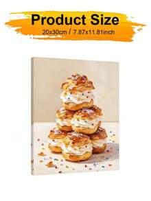 DIY Cream Puff Tower Dessert (Frameless Or Framed) Paint By Numbers Kit (Acrylic) Arts & Crafts For Adult Beginners Home Wall Decor Holiday Gifts - Sets - View 9
