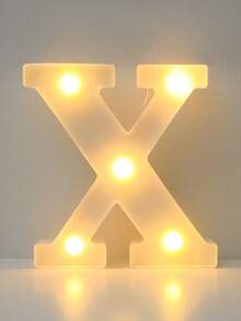 1pc 16cm White Luminous Letter Light, Indoor Home Decor, Holiday, Birthday, Wedding Proposal Decoration Letter Light Board, School Dormitory Decor - 16cm White Letter - View 20