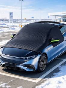 1pc Car Front Windshield Snow Cover, Easy Installation & Portable, Full Window Coverage, Snow & Frost Protection, All-Season Use, Fits Most Car Models - A - View 10