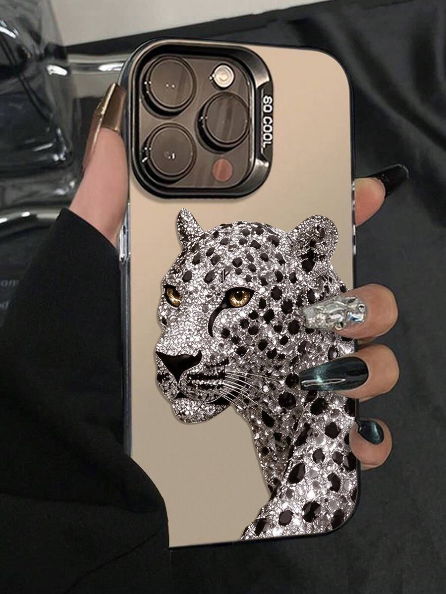 豹紋彩色新款 Ind 鮮豔銀色塗裝防摔手機殼 保護套,適用於 Apple 18 Pro、18 Pro Max、17/17 Pro/17 Pro Max/15、P16、P16 Pro Max、P14 Pro Max、P13、P11、P12、XR 卡通 78G - 彩色 - 查看 1