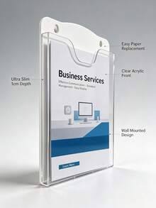 2/3 cái giá treo tường đựng brochure bằng acrylic trong suốt A4 A5, kệ trưng bày tài liệu tạp chí tờ rơi, khay sắp xếp hồ sơ treo với bảng lưng màu macaron, phù hợp cho bàn lễ tân văn phòng, lớp học và gia đình - Nhiều thông số kỹ thuật - Xem 12